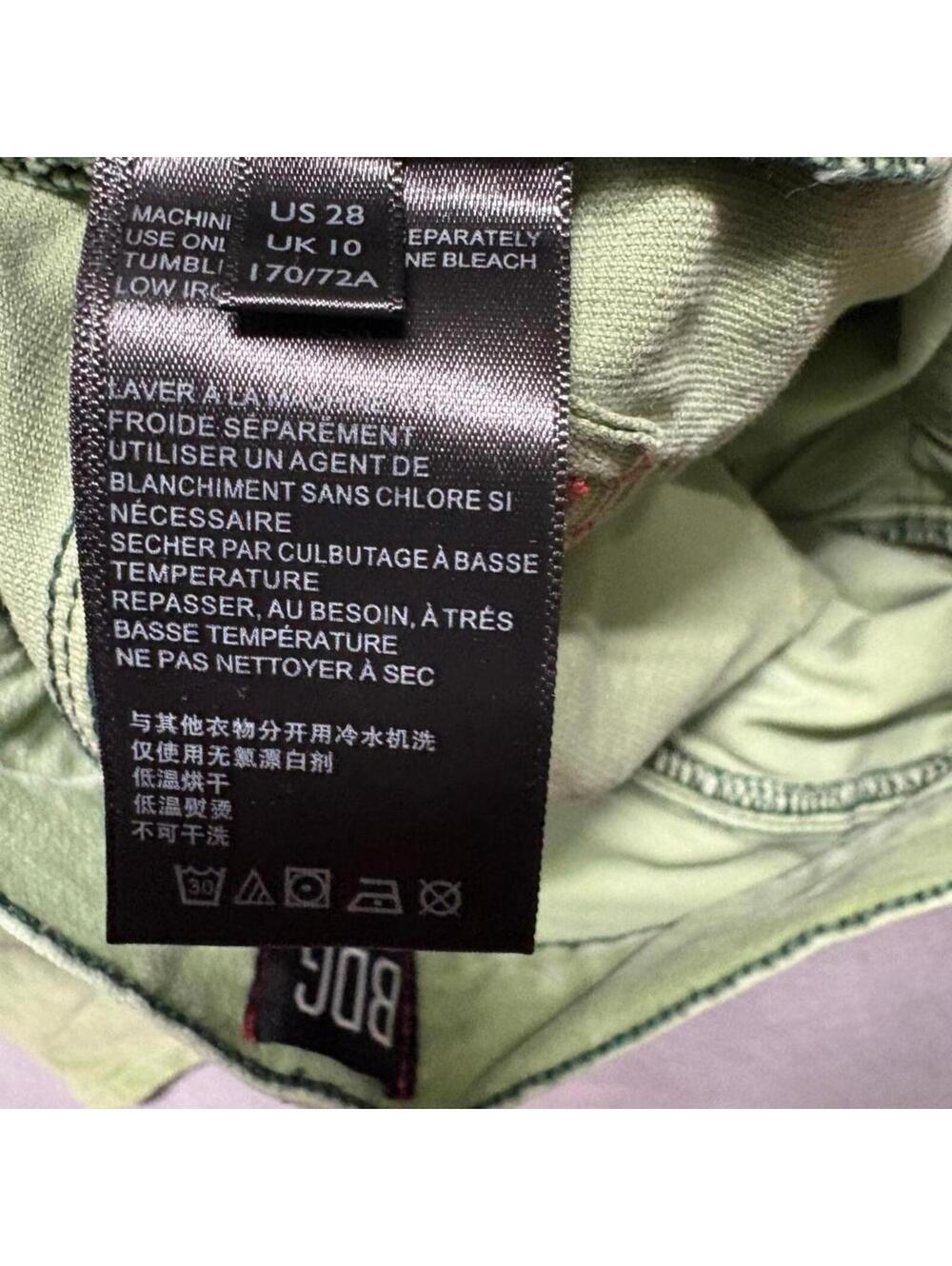 BDG Urban Outfitters Corduroy Pants Womens 28 Green High Rise Wide Leg Cropped - Picture 7 of 10